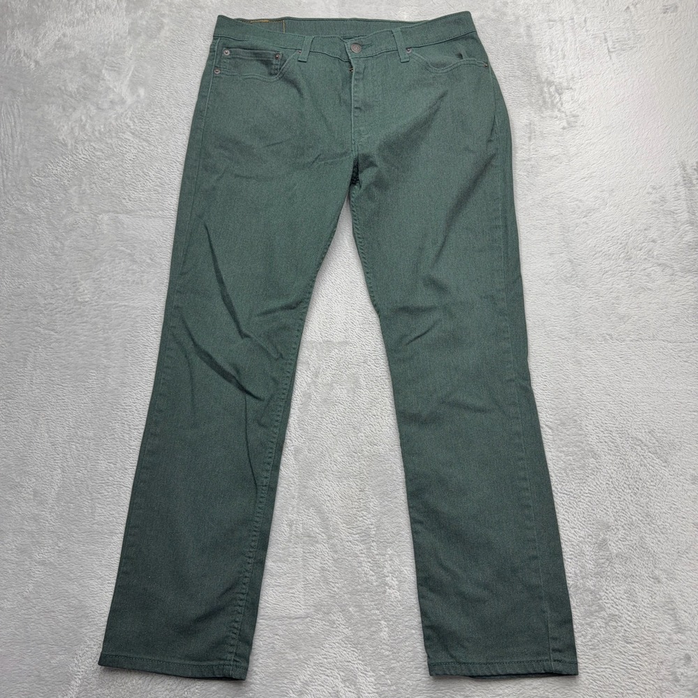 Levi's Pants Mens 34x30 Green 511 Slim Fit Forest Green Stretch Cotton Trousers